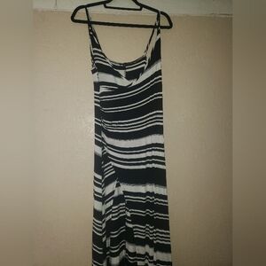G by Guess Vintage Black and White Striped Dress